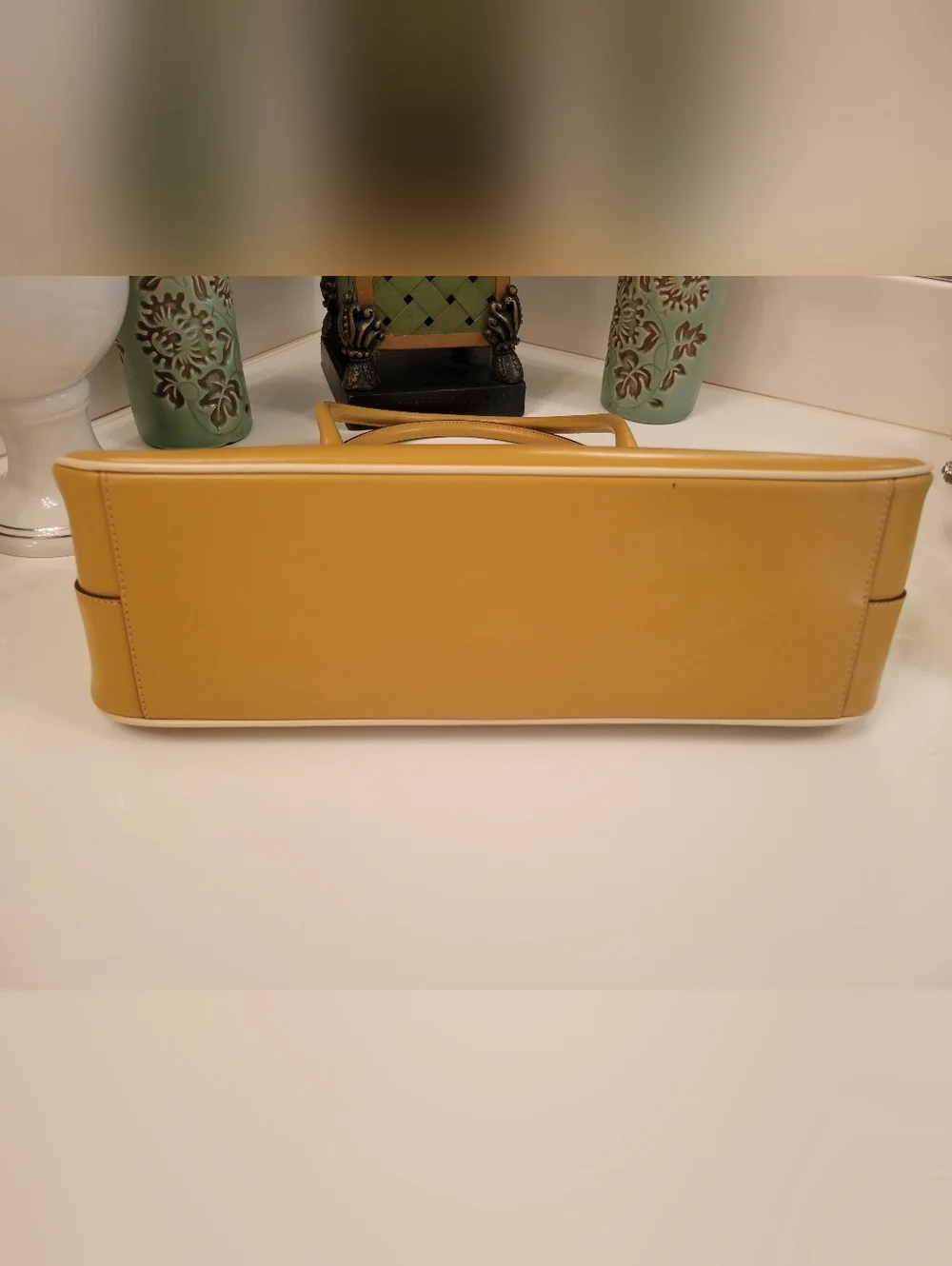Prada Mustard Yellow Leather Handbag - Picture 6 of 16